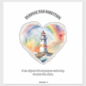 Doel en richting positieve bevestiging sticker (Vel)