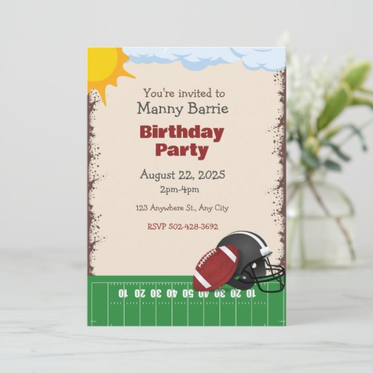 Doel! Football Frenzy Verjaardagsfeestuitnodiging Kaart (Staand voorkant)