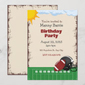 Doel! Football Frenzy Verjaardagsfeestuitnodiging Kaart (Voorkant / Achterkant)