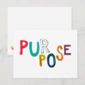 Doel: gebruik identiteitsplezier kleurrijke woordk briefkaart (Voorkant / Achterkant)