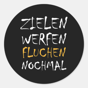 Doel Gooi Curse Herhaalde Darts Bar Pub Club Ronde Sticker