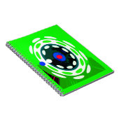 Doel, groene abstracte kunst notitieboek (Rechterzijde)