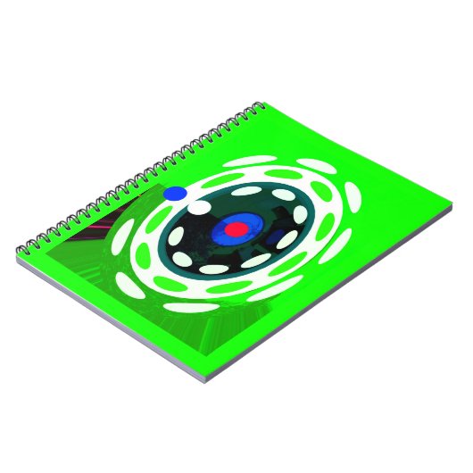 Doel, groene abstracte kunst notitieboek (Linkerzijde)