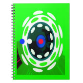 Doel, groene abstracte kunst notitieboek (Voorkant)