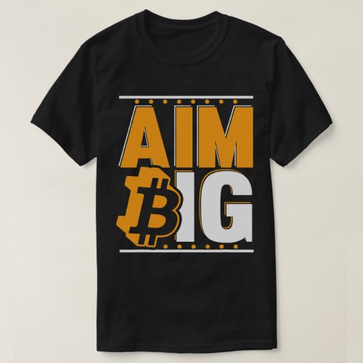 Doel Grote Crypto Cryptocurrency Blockchains Bitco T-shirt (Design voorkant)