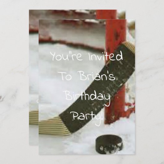 doel ijshockey kaart (Voorkant / Achterkant)