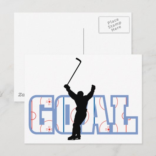 Doel - IJshockeyscore - Sportgeschenken Briefkaart (Voorkant / Achterkant)