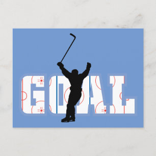 Doel - IJshockeyscore - Sportgeschenken Briefkaart