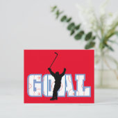 Doel - IJshockeyscore - Sportgeschenken Briefkaart (Staand voorkant)