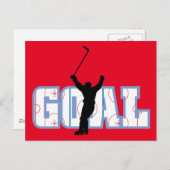 Doel - IJshockeyscore - Sportgeschenken Briefkaart (Voorkant / Achterkant)