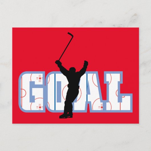 Doel - IJshockeyscore - Sportgeschenken Briefkaart (Voorkant)