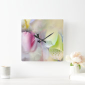 Doel in poëzie-wandklok vierkante klok (Huis)