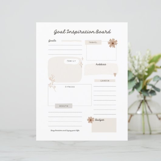 Doel Inspiratie Board Planner pagina (Staand voorkant)