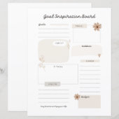 Doel Inspiratiebord Planner Pagina (Voorkant / Achterkant)