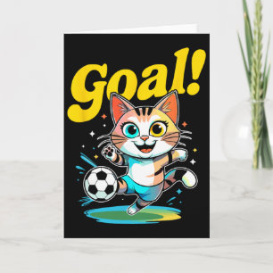 Doel Kitty Schattige Voetbal Kat Kinderkleding Voo Kaart