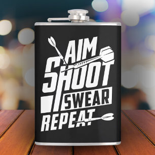 Doel Kleine Miss Kleine Dart Vinyl Verpakte Flask Heupfles