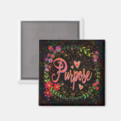 Doel  Leuk Kleurrijke Floral Inspirivity Magneet (Voorkant / Achterkant)