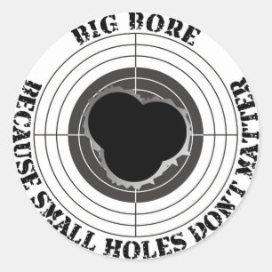 Doel met grote kogelgaten - grote bore ronde sticker