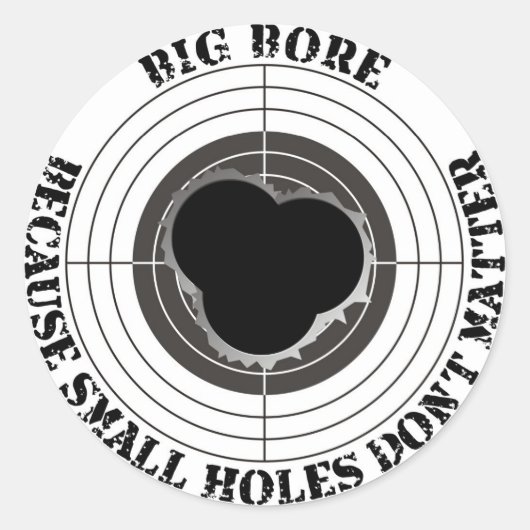 Doel met grote kogelgaten - grote boring ronde sticker (Voorkant)