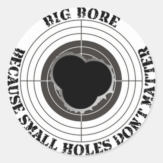 Doel met grote kogelgaten - grote boring ronde sticker
