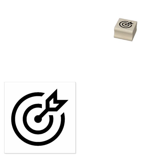 "Doel met pijl" Rubber Stamp Rubberstempel (Gestempeld)