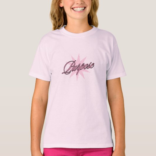 Doel Minimale Script Esthetische Motivatie T-shirt (Voorkant)