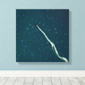 Doel naar sterren canvas afdruk (Insitu (Houten vloer))