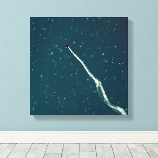 Doel naar sterren canvas afdruk (Insitu (Houten vloer))