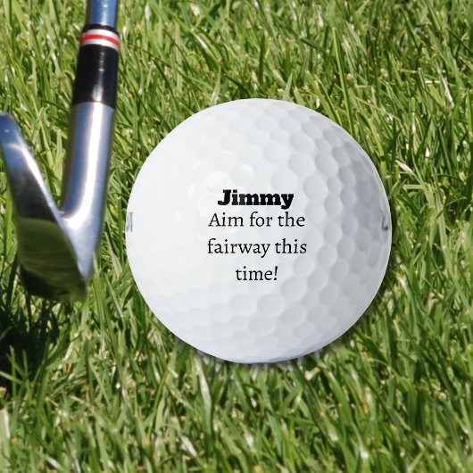 Doel op de fairway naam golfballen