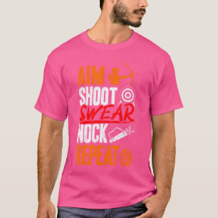Doel Schutter Nock Herhaal Boogschutter boogschiet T-shirt