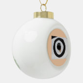 doel traant uiteen keramische bal ornament (Links)