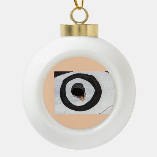 doel traant uiteen keramische bal ornament (Voorkant)