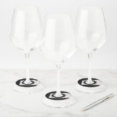 doel traant uiteen wijnglaslabel (Set)
