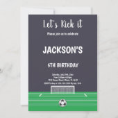 Doel! Uitnodiging voor voetbalverjaardag (Voorkant)