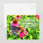Doel van het leven Gelukkige zwarte zwaluwstaartvl Briefkaart (Voorkant / Achterkant)