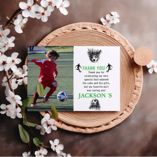 Doel! Voetbal 5e verjaardag Bedankkaart