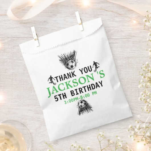 Doel! Voetbal 5e verjaardag Bedankzakje (Geknipt)