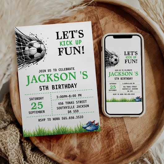 Doel! Voetbal 5e verjaardag Kaart