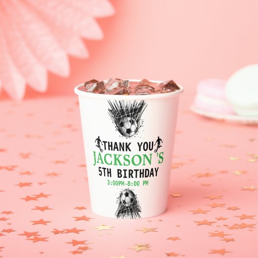 Doel! Voetbal 5e verjaardag Papieren Bekers (Insitu)