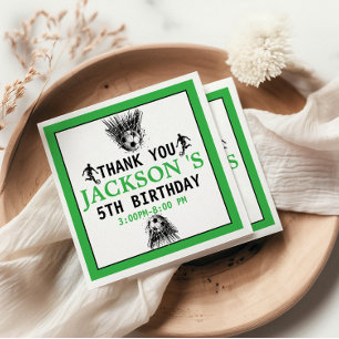 Doel! Voetbal 5e verjaardag Servet