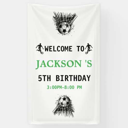 Doel! Voetbal 5e verjaardag Spandoek (Verticaal)