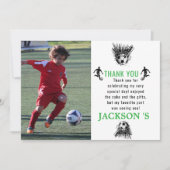 Doel! Voetbal 5e verjaardagsfeestje Bedankkaart (Voorkant)