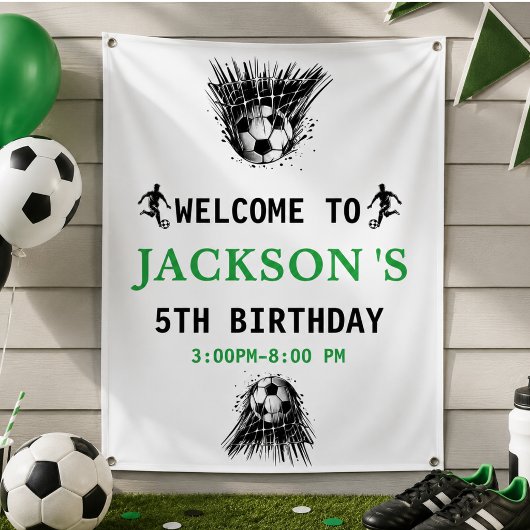 Doel! Voetbal 5e verjaardagsfeestje Spandoek