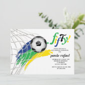 Doel Voetbal Party Uitnodigingen (Staand voorkant)