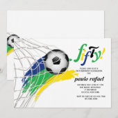 Doel Voetbal Party Uitnodigingen (Voorkant / Achterkant)