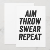 Doel Werpen Zweren Herhalen Grappig Cornhole Sport Kaart (Voorkant / Achterkant)