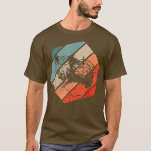 Doel wild zwijn Retro Vintage Wild Boar Hunting W T-shirt
