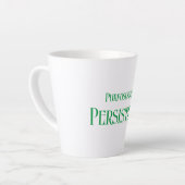 Doelbewust aanhoudende latte-Mok Latte Mok (Linkerhoek)