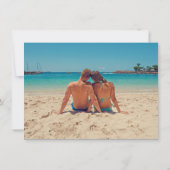 Doelbruiloft Handgeschreven Modern 2 Foto Save The Date (Achterkant)