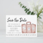 Doelbruiloftskoffer Opslaan datumkaart Save The Date (Staand voorkant)